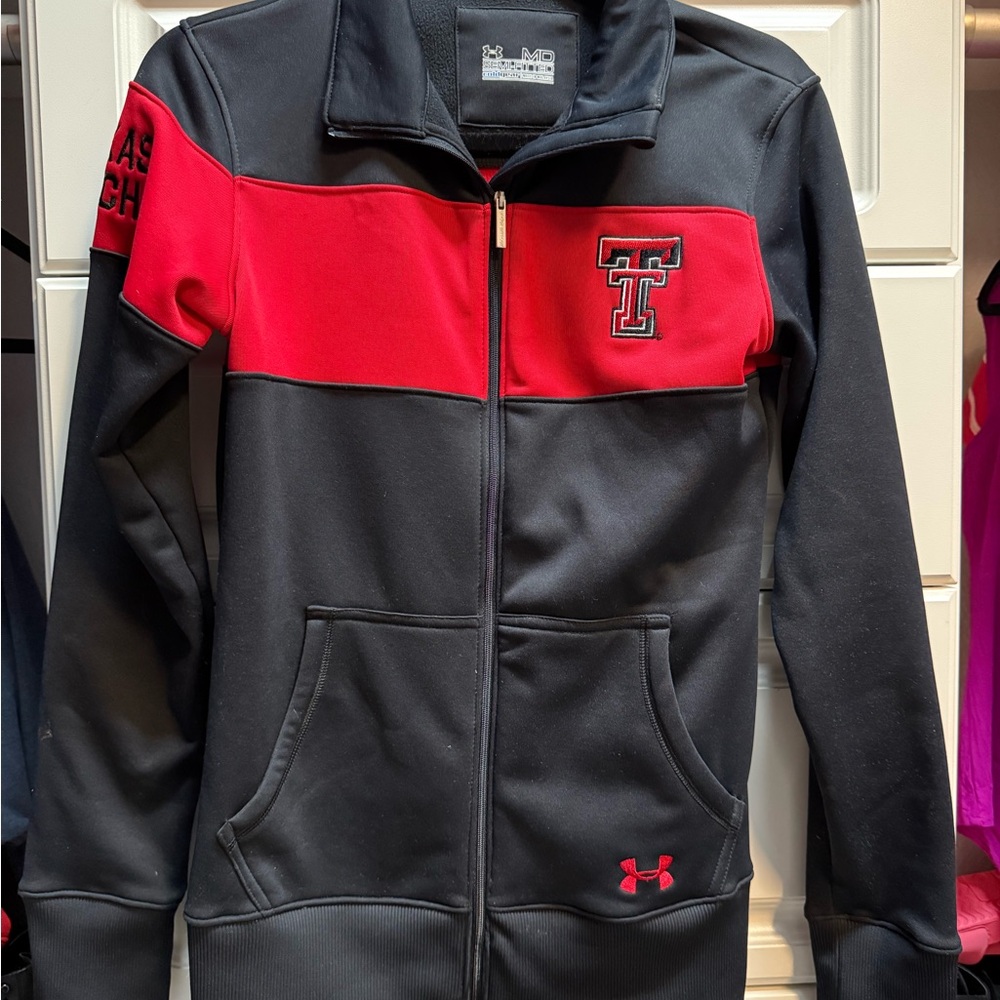 Texas Tech Under Armour Black and Red Zip-Up Jacket
